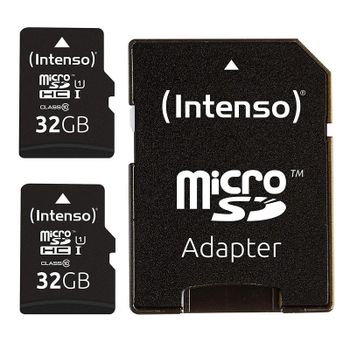 Intenso Tarjeta Micro SD SDHC Pack 2 x 32GB Clase 10