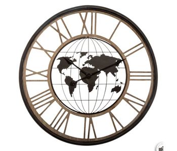 Reloj de pared para salón y comedor alessio, diseño moderno, color negro 67 cm, elegante y funcional