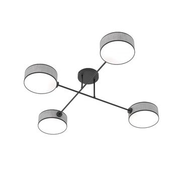 Lámpara de techo lorix gris+negro (4 luces)