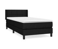cama box spring con colchon tela negro 100x200 cm bloques con cuadros
