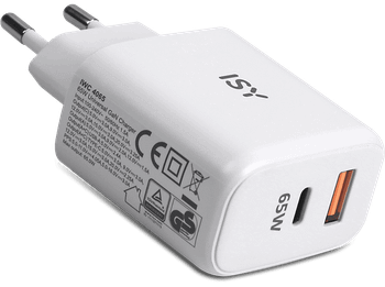 Cargador móvil - ISY IWC 4065, 65W, Universal, Blanco
