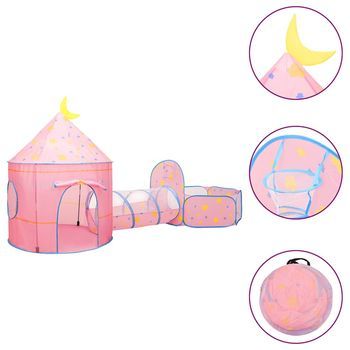 Tienda De Juegos Para Niños Rosa 301x120x128 Cm Vidaxl