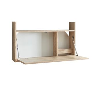 Escritorio plegable rautalampi con 2 compartimentos aglomerado desplagado (alxanxpr) 48 x 83 x 48 cm - roble [en.casa]