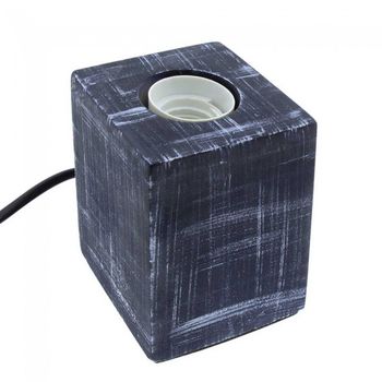 Base con portalámparas e27 cemento (gris oscuro)