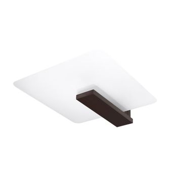 Lámpara de techo desgarrar madera/vidrio alt. 48 cm