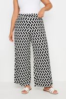 yours pantalones anchos de estampado geometrico mujer curvy y tallas grandes yours