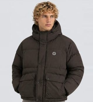 A|X Armani Exchange para hombre. XM003316AF27309U8123 Chaqueta acolchada de corte regular marrón (XL), Casual, Poliéster