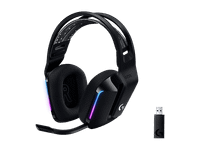 auriculares gaming - logitech g g733 diadema inalambricos microfono pcmacps hasta 29h de bateria 71 canales 168 millones colores negro