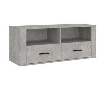 Mueble para tv contrachapada gris hormigón 100x35x40 cm