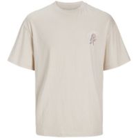 jack  jones camiseta 12269384 jjcharge printed tee ss crew neck ln moonbeam para hombre