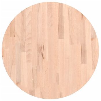 Tablero Redondo De Madera Maciza De Haya Ø60x2,5 Cm Vidaxl