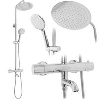 conjunto de ducha con termostato rea lungo cromo