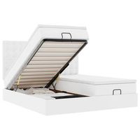 estructura cama otomana colchones blanco puro 180x200cm vidaxl