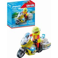playmobil  city life 71205 moto de emergencias con luz intermitente  4 anos