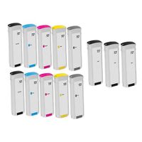compatible multipack hp designjet t1530 printer ink cartridges 13 pack -b3p22a