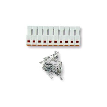 Conector de cable eléctrico hembra 2 pines juego 10pcs impermeable