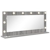 espejo de tocador rectangular gris sonoma 100 x 45 x 18 cm vidaxl