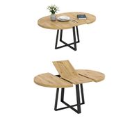 mesa extensivel com efeito de madeira