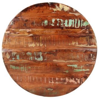 Tablero De Mesa Redondo Madera Maciza Reciclada Ø 80x2,5 Cm Vidaxl
