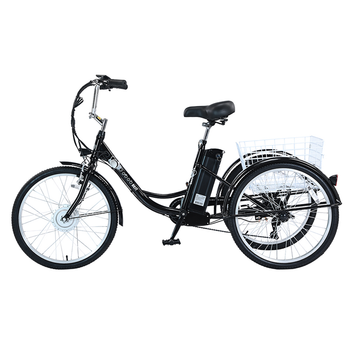 Triciclo Eléctrico De Carga Gogobest Gf100 De 24 Pulgadas Con Batería De 36 V Y 15 Ah