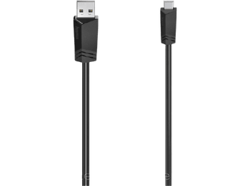 Cable USB a mini - Hama 00200606, De USB-A Mini-USB, 2.0, 480 Mbit/s, 1.50 m, Negro