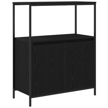 Mueble De Baño | Armario De Baño Con Estantes Roble Negro 76,5x35x95 Cm