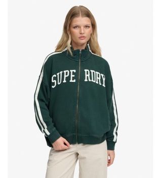 Superdry para mujer. W2012615A Chaqueta de chándal ESS Loose verde (XL), Casual, Algodón