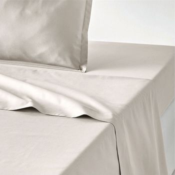 Juego Sábanas 100% Algodón Percal 200 Hilos 30 Cm 200 Cm (con Dos Almohadones) Rufino Diaz, Camel