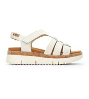 pikolinos para mujer w4n-0754 sandalias de piel salma blanco roto 40 3 a 5cm velcro casual