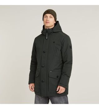 G-Star para hombre. D26402-D908-995 Parka Vodan Forrada gris oscuro (S), Casual, Poliéster Reciclado, Sostenible