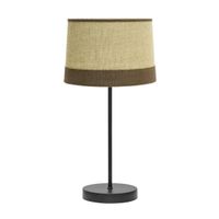 fabrilamp lampara de sobremesa acabado en sacomarron modelo tietar