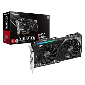 Tarjeta gráfica ASRock AMD Radeon RX 9060 XT Challenger 16GB OC GDDR6 PCIe 5.0 DisplayPort HDMI