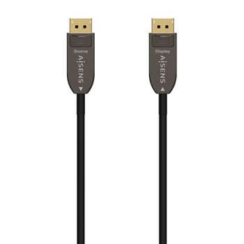AISENS Cable DISPLAYPORT AOC V1.4 8K@60Hz 4K@120Hz 4:4:4 32.4Gbps, DP/M-DP/M, Negro, 10M
