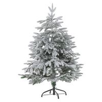 arbol de navidad artificial base de metal de pvc blanco 120 cm estilo escandinavo efecto nieve bassie