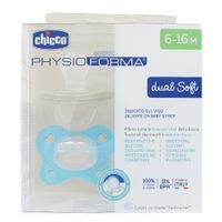 chupete chicco physioforma dual soft grisazul 6-16m 2 ud