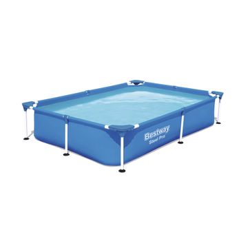 Bestway Piscina Rectangular Infantil de Poliéster Steel PRO | Medidas 221x150x43 cm