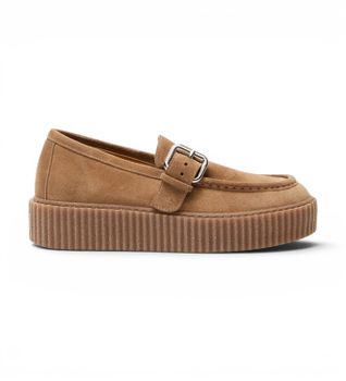 Weekend Max Mara para mujer. 2625526114600 Mocasines de Piel Wkanavetta marrón (39), Plano, 1 a 3cm, Ninguno, Casual