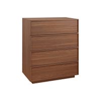 comoda de almacenamiento con 4 cajones efecto madera nogal