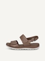 caprice heeled sandal brown made of leather without heel size 38