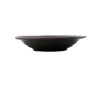 plato  o25cm gris oscuro hondo ceramica y marmol gris