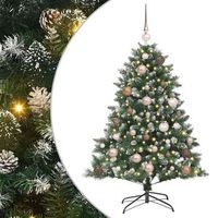 arbol de navidad artificial verde 120 cm pvc plastico y acero vidaxl