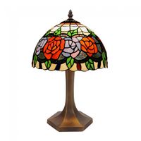 lampara de sobremesa rosy cristal tiffany