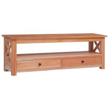 Mueble Para Tv De Madera Maciza De Caoba 120x30x40 Cm Vidaxl