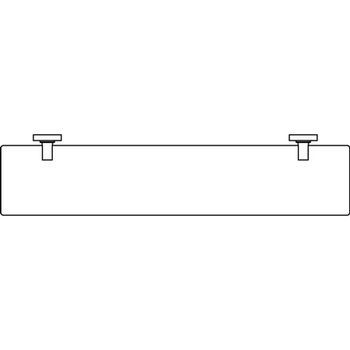 Estante De Vidrio Ideal Standard Iom 520 Mm, Vidrio Satinado, Cromado, A9124aa