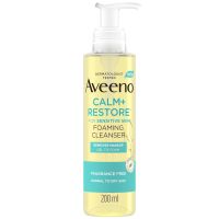 aveeno face calm  restore foaming cleanser 200ml