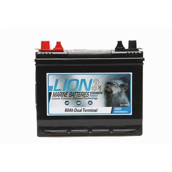 Sealed Marine Battery - 80Ah Twin Terminals