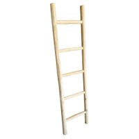 escalera decorativa perchero ropero de madera de teca natural 150x40cm