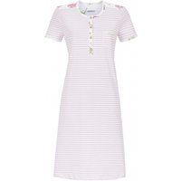 striped short sleeve pure cotton nightdress