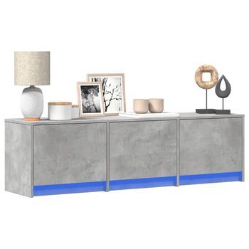 Mueble De Tv | Mueble De Salón | Gabinete De Tv Hormigón 140 X 34 X 40 Cm Madera De Ingeniería