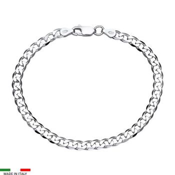 Pulsera barbada de plata 925 4,5mm
